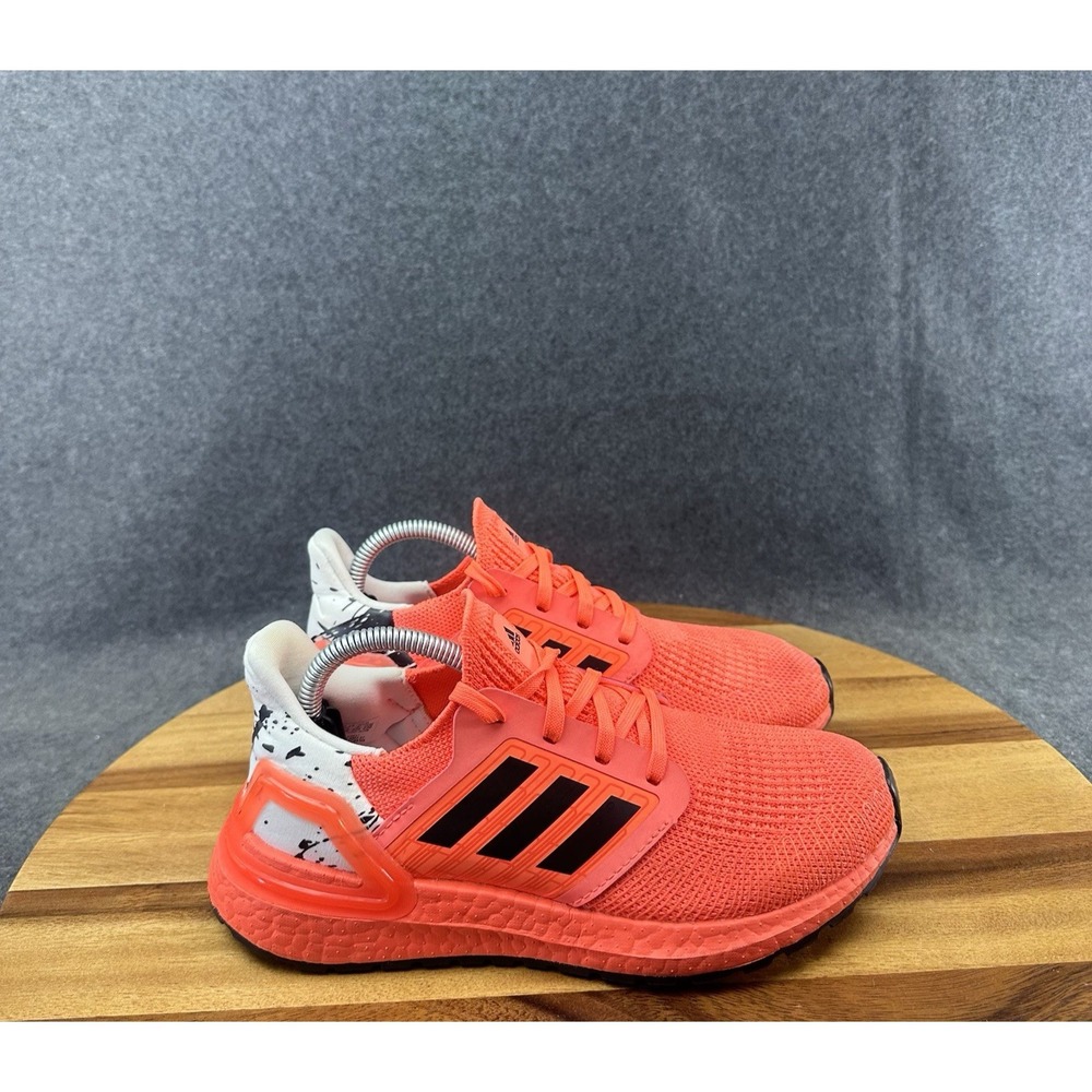 Adidas UltraBOOST 20 Solar Red Orange Black White EG4857 Men's Size 4 US